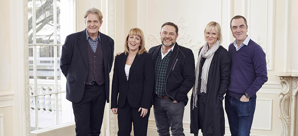 *For immediate release* From ITV Cold Feet Reunion Pictured: Robert Bathurst, Fay Ripley, John Thomson, Hermione Norris and James Nesbitt. The cast of BAFTA winning comedy drama Cold Feet – James Nesbitt, Robert Bathurst, Hermione Norris, John Thomson, and Fay Ripley – were reunited today (19 January) as production commenced on the new series for ITV. This photograph is (C) ITV Plc and can only be reproduced for editorial purposes directly in connection with the programme or event mentioned above, ITV plc or Fremantle UK / Talkback. Once made available by ITV plc Picture Desk, this photograph can be reproduced once only up until the transmission [TX] date and no reproduction fee will be charged. Any subsequent usage may incur a fee. This photograph must not be manipulated [excluding basic cropping] in a manner which alters the visual appearance of the person photographed deemed detrimental or inappropriate by ITV plc Picture Desk. This photograph must not be syndicated to any other company, publication or website, or permanently archived, without the express written permission of ITV Plc Picture Desk. Full Terms and conditions are available on the website www.itvpictures.com For further information please contact: james.hilder@itv.com / 0207 157 3052